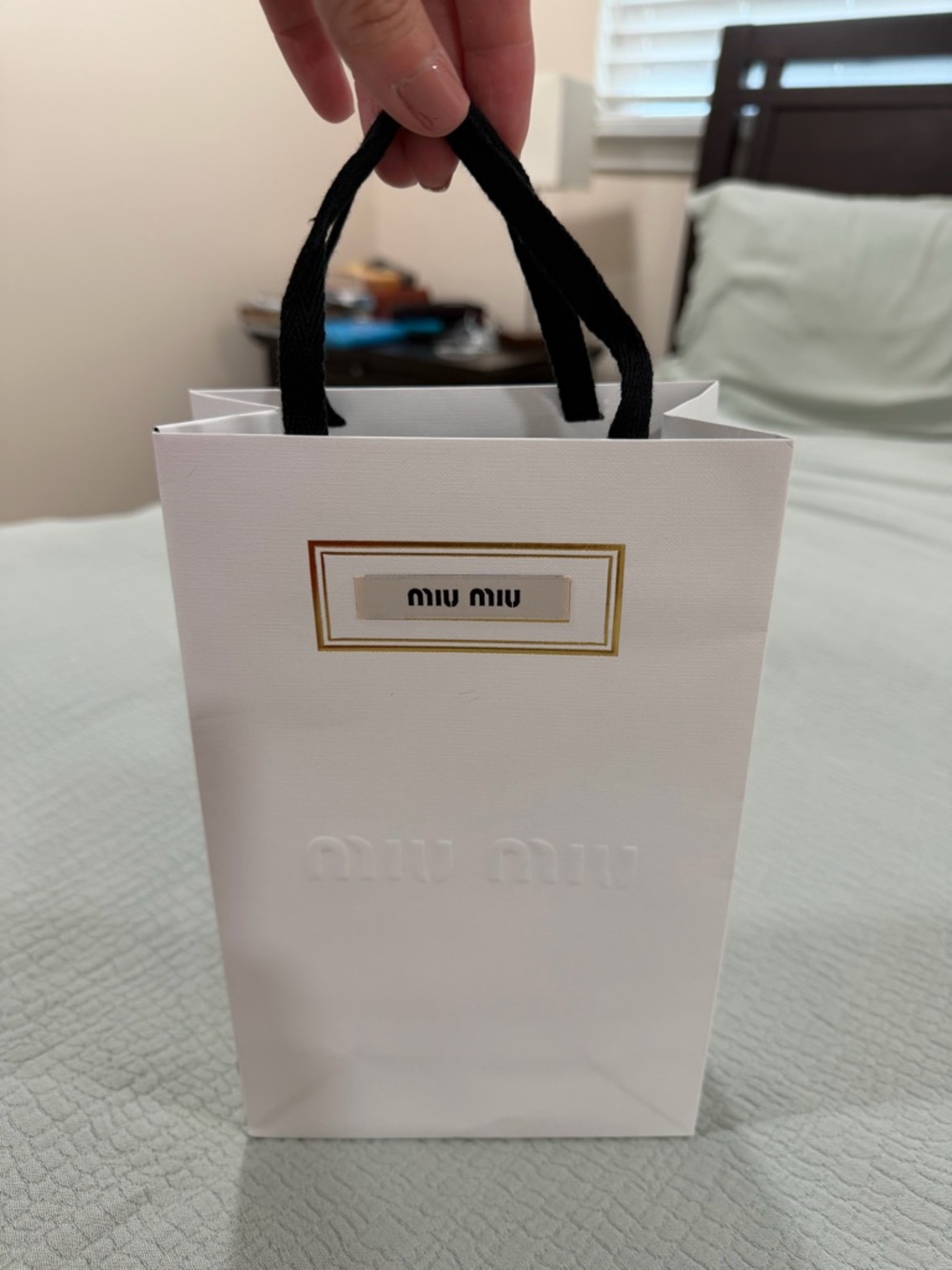 Miu Miu Gold Rim Round Sunglasses - full inclusion with shopping bag - Picture 11 of 14